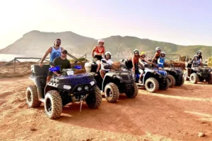 Alghero: Guided Quad Tour with Swim Stop
